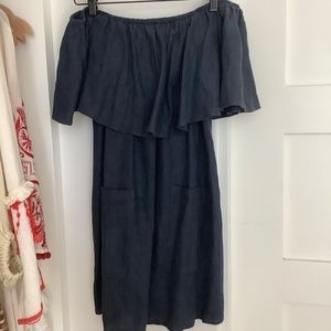 Reformation Navy Linen Dress SZ Small